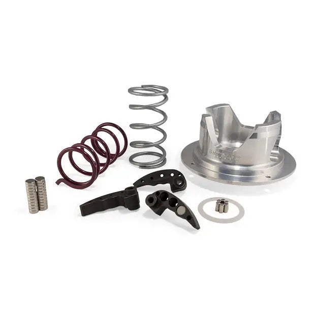 Dynojet Research clutch kit with metallic clutch plates and springs, designed for high-performance motorcycle clutch replacement.