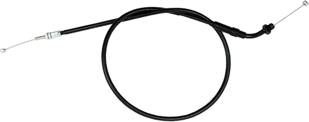 Motion Pro black vinyl throttle pull cable 70-2441 for motorcycle control lines, showing the flexible cable with fittings