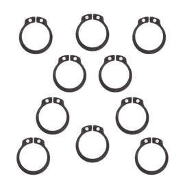 All Balls engine countershaft clips, 10-pack, shown on a workbench with tools, for motorcycle or vehicle engine maintenance.