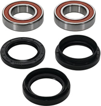 Load image into Gallery viewer, Pivot Works Drive Wheel Bearing Kit Premium 22-51693P with multiple bearings and components for motorcycle wheel assembly.