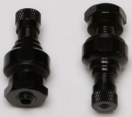 Black Competition Werkes straight air valve with 8.3mm diameter, shown in close-up view on a neutral background.