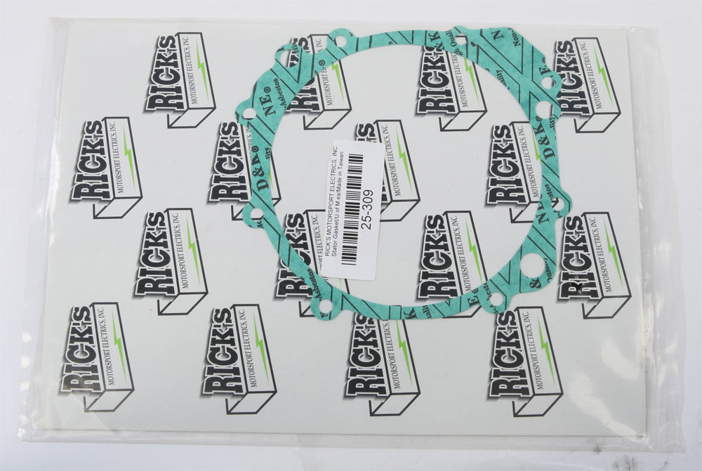 Ricks Motorsport Electric electric stator cover gasket with sealing edges, designed for motorcycle engine protection.