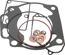 Cometic Top End Gasket Kit 68-3097 with gaskets and seals for engine top end rebuild, showing various gasket components.