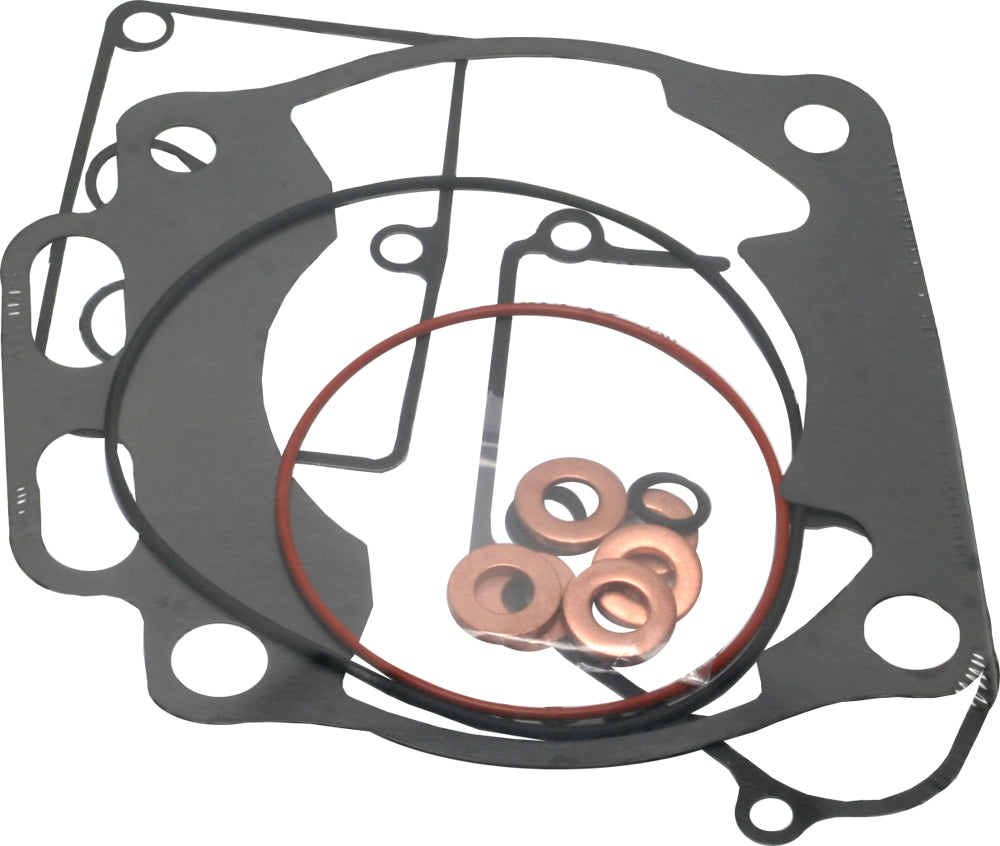 Cometic Top End Gasket Kit 68-3097 with various gaskets and seals for engine top end repair, featuring detailed rubber and metal components.
