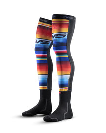 EVS Fusion sock and sleeve combo in Baja Multi for youth, featuring colorful, protective sports gear designed for active kids.