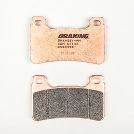 Braking sintered sport brake pad set for high-performance braking, featuring metal-fiber construction and durable brake pads.