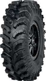 Two ITP Tire MT911 28x10-14 off-road tires with rugged tread pattern, suitable for all-terrain vehicles.