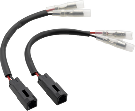 Pair of RIZOMA turn signal cable kits with electrical connectors for motorcycle turn signal wiring, shown in the image.