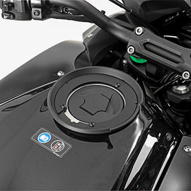 GIVI Tanklock Mount 270-6069 for motorcycle fuel tanks, durable bracket for secure attachment, shown on a motorcycle.