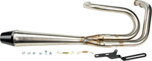 Load image into Gallery viewer, Sawicki Speed Shop Dyna 2-in-1 full-length brushed stainless steel exhaust pipe for enhanced motorcycle performance.