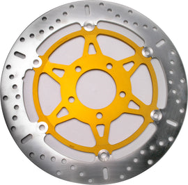 EBC Motorcycle Brakes standard brake rotor 15-3058X with ventilated design and mounting holes for motorcycle braking system.