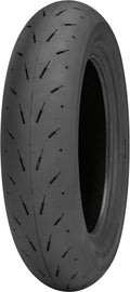 Shinko SR003 Stealth rear motorcycle tire 120/80-12 55J TL with tread pattern suitable for street riding.