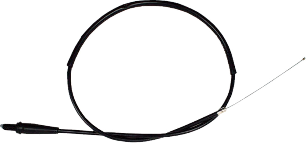 Motion Pro black vinyl throttle cable 70-2151 for motorcycle control lines, showing the flexible cable with metal fittings.