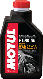 Motul Factory Line Fork Oil 2.5W, 1-liter bottle, high-performance motorcycle suspension oil with precise viscosity for optimal fork operation