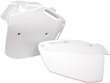 Load image into Gallery viewer, White Acerbis side panels for motorcycle, featuring sleek design and durable plastic construction.
