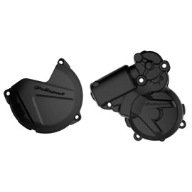 Polisport Plastics clutch and ignition kit in black for KTM and Husqvarna motorcycles, part number 64-90966.