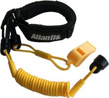 Load image into Gallery viewer, Yellow Atlantis Pro Floating Wrist Lanyard for accessories, featuring adjustable strap and secure clip for underwater use.