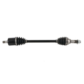 All Balls Drive Axle 536-0013 showing a metal drive axle with protective boots, designed for vehicle axle replacement.