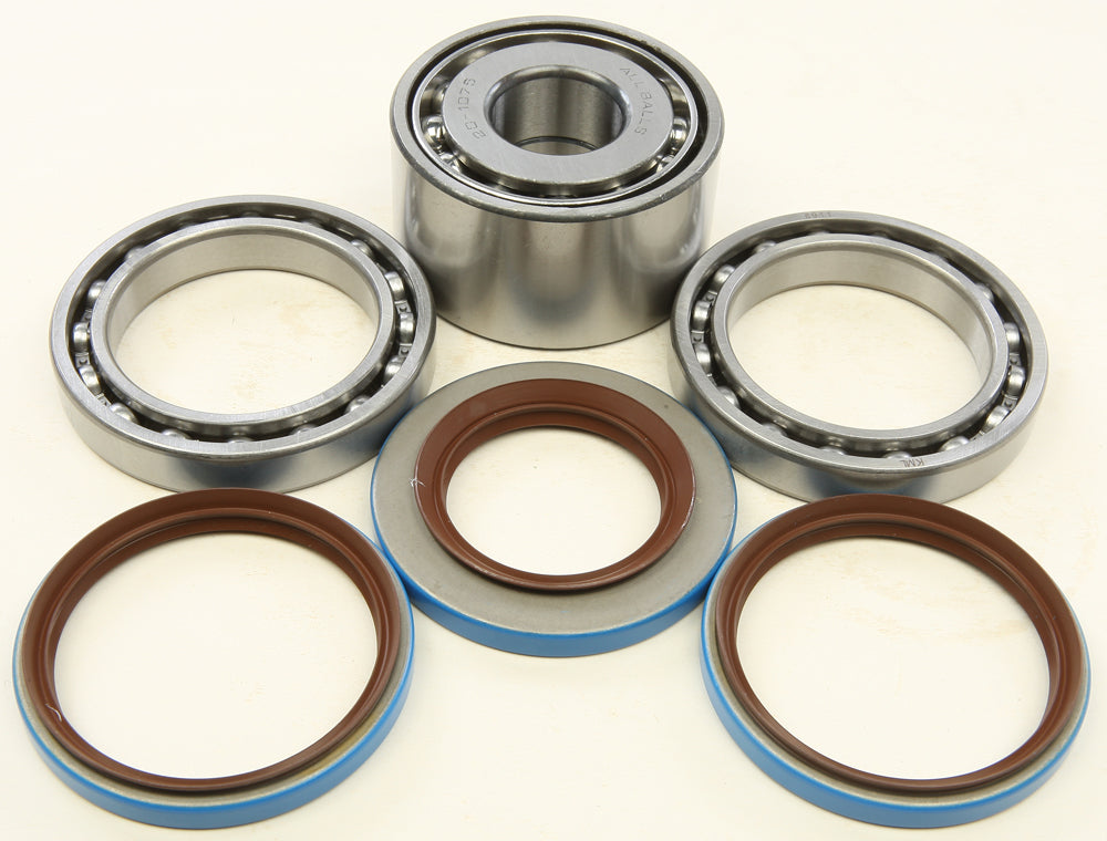 All Balls Rear Differential Bearing and Seal Kit for off-road vehicles, including bearings and seals for drivetrain repair.