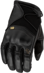 Fly Racing Venus Gloves in black, medium size, showing close-up of the padded palms and adjustable wrist strap