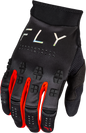 Fly Racing Evolution Dst gloves in black and red, XL size, showing the textured fabric and reinforced palm design.