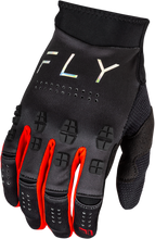 Load image into Gallery viewer, Fly Racing Evolution DST gloves in black and red, size small, featuring breathable fabric and protective padding for motocross riding.