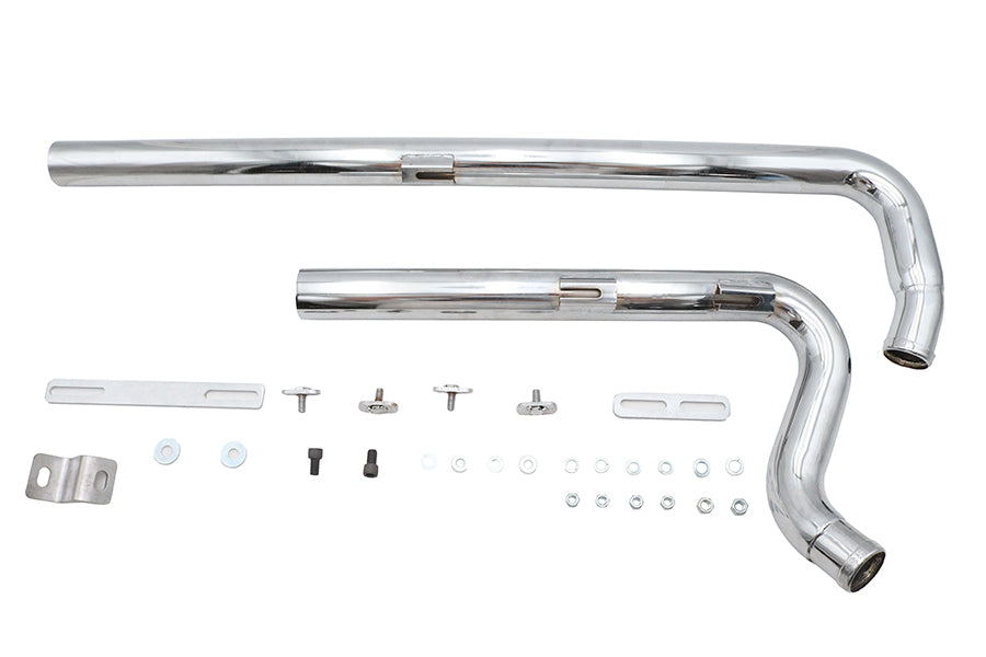Factory Sample Exhaust Drag Pipe Set Chrome Shotgun Style