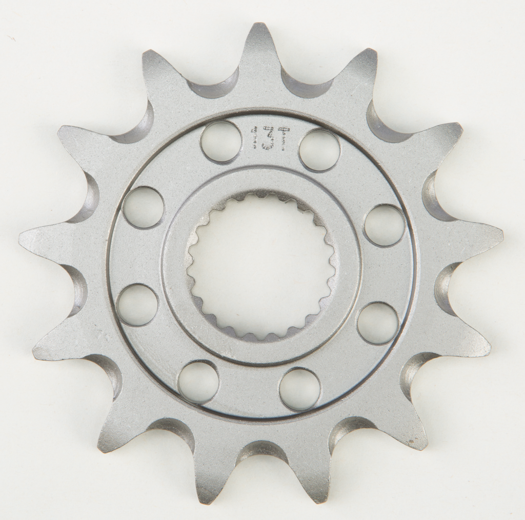 Steel Fire Power 13-tooth front CS sprocket for Honda CRF250, designed for 520 chain compatibility and durable performance.