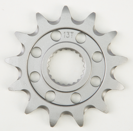 Steel Fire Power 13-tooth front CS sprocket for Honda CRF250, designed for 520 chain compatibility and durable performance.