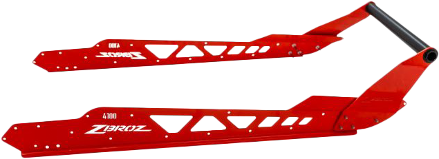 Red Z Broz Racing Lynx Shredder rear bumper for 4100 Series RC cars, featuring a sleek, durable design with prominent brand markings.
