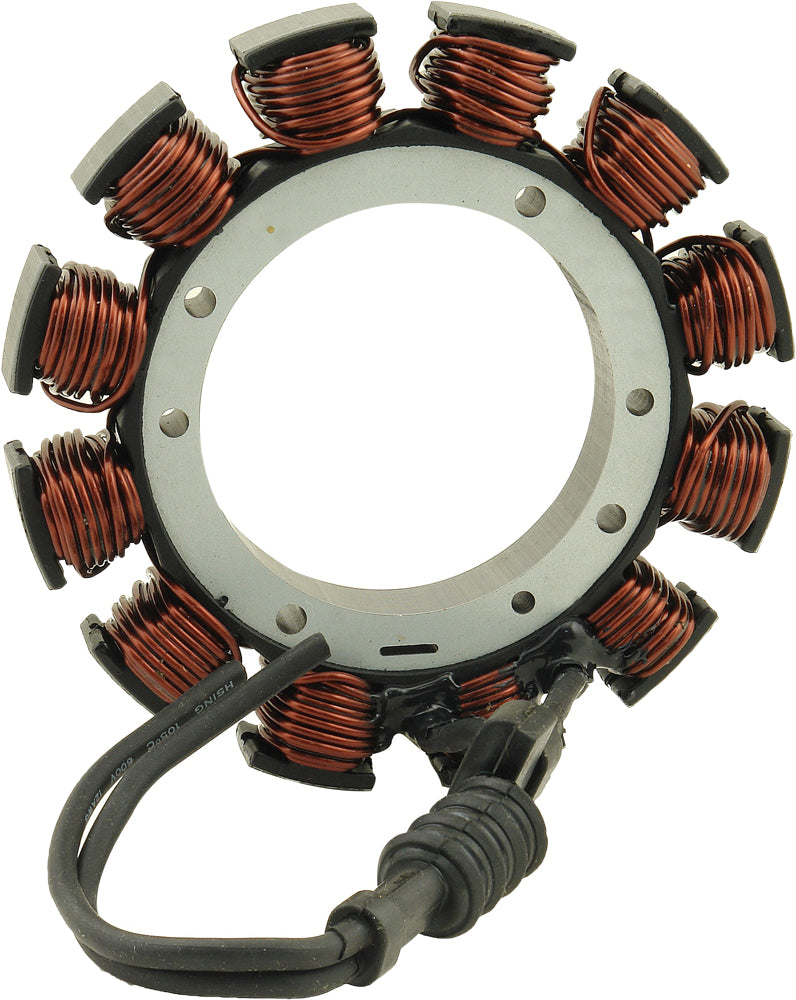 ACCEL 45 Amp Touring Stator for electrical systems, shown in the image with detailed coil and mounting features.