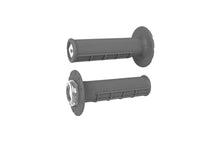 Load image into Gallery viewer, ODI Grips ATV Half Waffle V2.1 grip in graphite and silver, designed for enhanced grip and control on off-road vehicles.