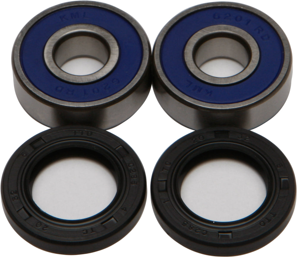 All Balls drive wheel bearing and seal kit 22-51025, front and rear, with bearings and seals for motorcycle or ATV wheels.