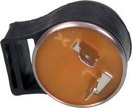 Emgo 12 Volt Flasher 10-1393 for electrical systems, showing a compact black electrical flasher device with mounting connectors.