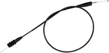 Load image into Gallery viewer, Motion Pro black vinyl throttle cable 70-3253 for motorcycle control lines, showing the cable with metal fittings and black vinyl coating.