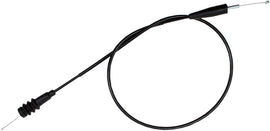 Motion Pro black vinyl throttle cable 70-3253 for motorcycle control lines, showing the cable with metal fittings and black vinyl coating.
