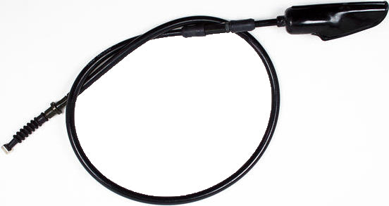 Motion Pro black vinyl clutch cable 70-5321 for motorcycle, showing the length and black vinyl coating on the control line.