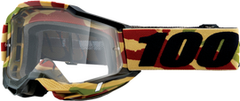 100-PERCENT Accuri 2 Goggle with Mission Clear Lens, lightweight eyewear for racing or outdoor activities, visible strap and frame details.