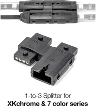 Load image into Gallery viewer, XK Glow 1-to-3 illumination splitter cable showing three output ports for automotive LED lighting connections.