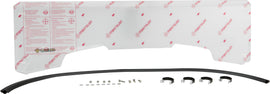 Open Trail half windshield for off-road vehicle, clear windscreen with mounting brackets and protective edges.