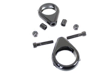 Charger l'image dans la galerie, Black Turn Signal Clamp Kit 41mm Forks