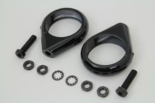 Charger l'image dans la galerie, Black Turn Signal Clamp Kit 49mm Forks
