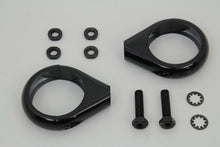 Charger l'image dans la galerie, Black Turn Signal Clamp Kit 49mm Forks