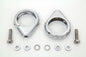 Chrome Turn Signal Clamp Kit 49mm Forks