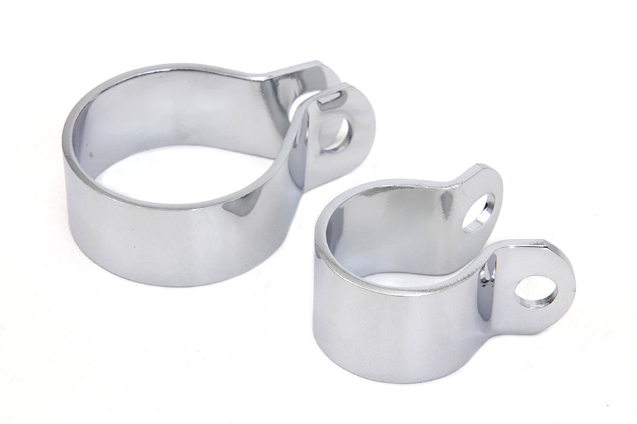 Front Exhaust Chrome Clamp Set