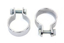 Charger l'image dans la galerie, Chrome 1-5/8 inch Muffler Body and End Clamp Set