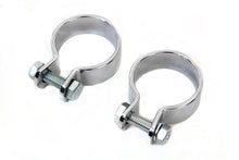 Charger l'image dans la galerie, Chrome 1-5/8 inch Muffler Body and End Clamp Set