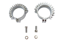 Charger l'image dans la galerie, Replica Chrome Finned Exhaust Clamp Set