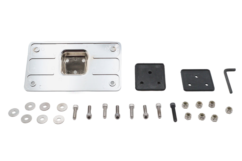License Plate Frame Bracket Kit Chrome