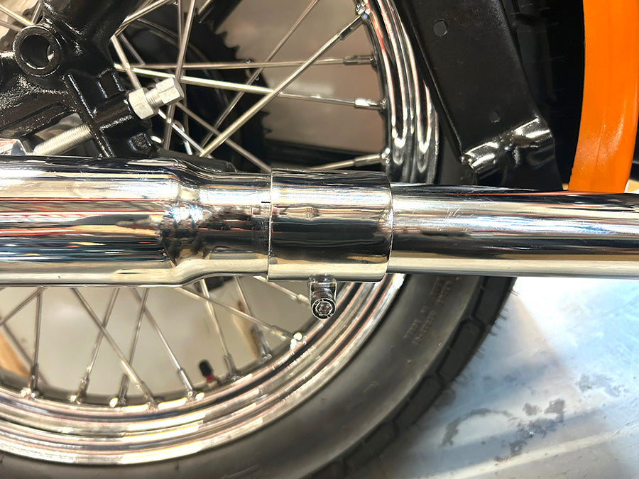 Chrome 1-3/4 inch Seamless Exhaust Clamp Set